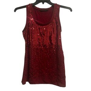 The Limited Red Sequin Tank Top Women’s Size S